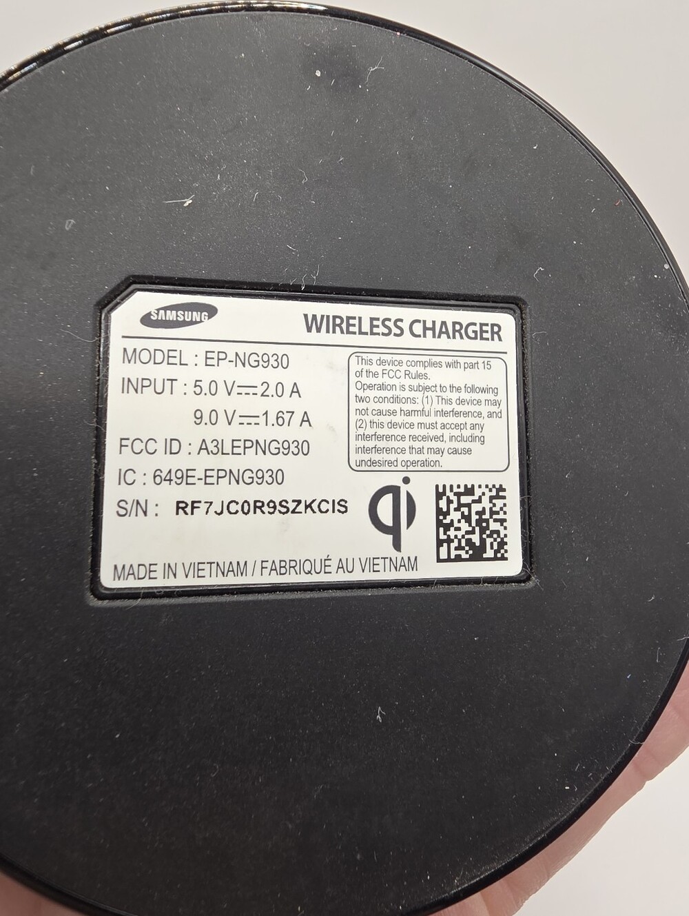 Samsung Qi Fast Charging Wireless Charger Pad Charging Stand - Picture 2 of 3